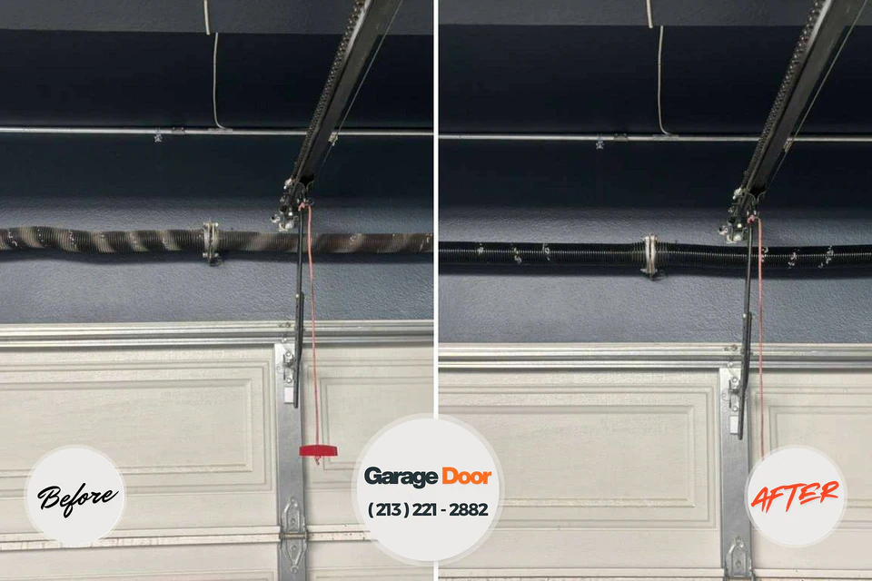 Before and after: garage door repair Northvale, NJ